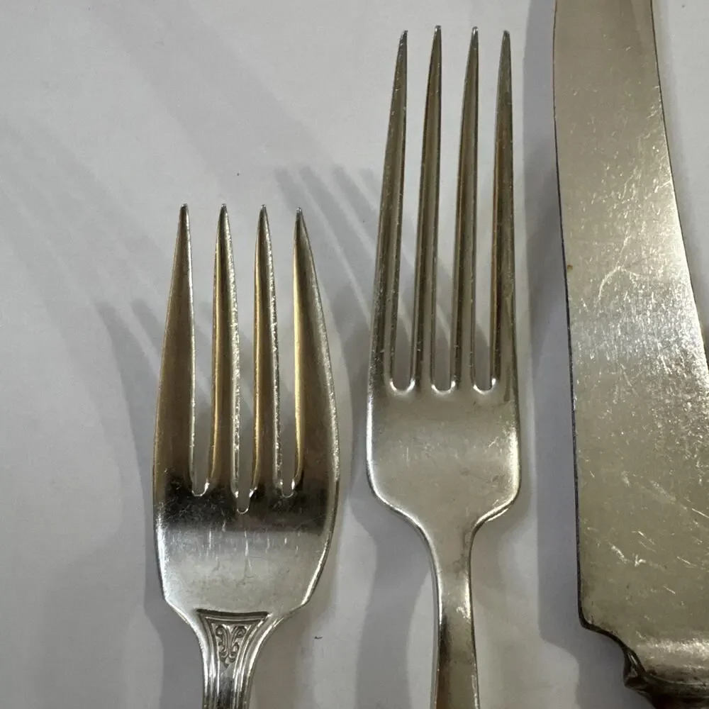 Vintage Holmes & Edwards Place Setting - Century - Silverplate Inlaid Flatware